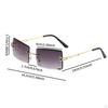 Rimless Sunglasses Comfortable Frameless Eyewear for Vacation Party Summer Beach