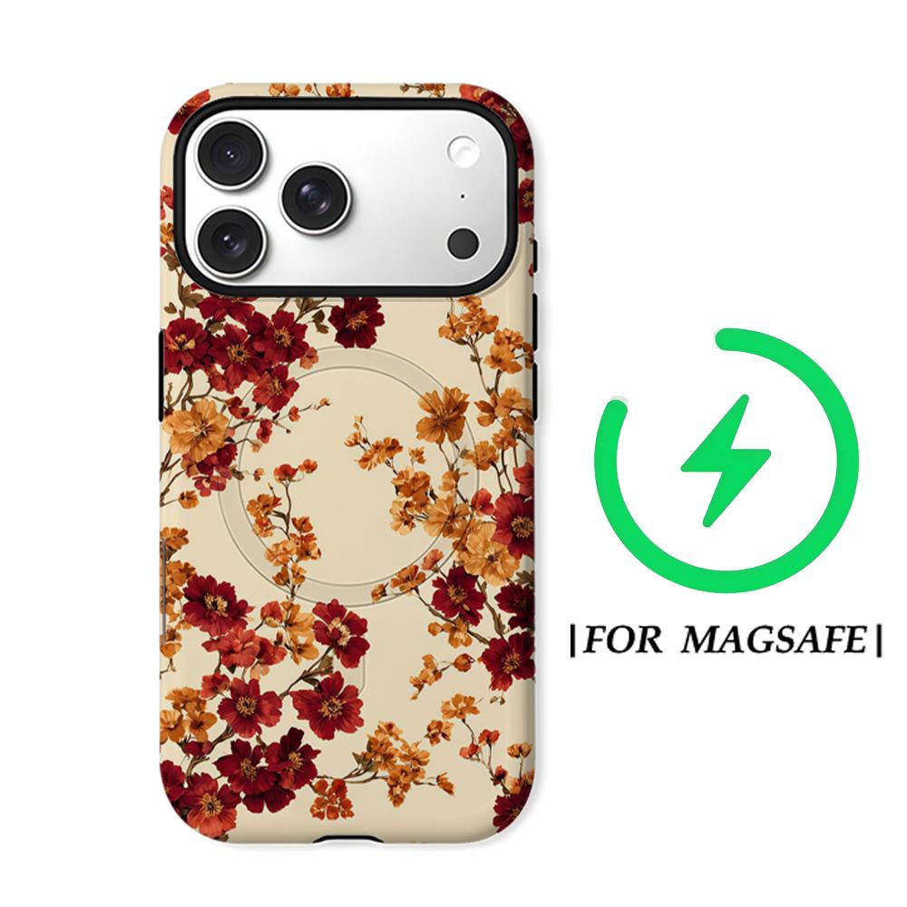 Crimson BloomFor Magnetic Phone Case for IPhone 17 16 15 14 13 Pro Max Plus Single Double-layer Tough Case