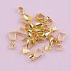 30pcs 4x15mm Copper Seeds Buckle Pendants Clasps Hooks Clips Bails Copper Connectors For DIY Handmade Jewelry Making 4 Colors