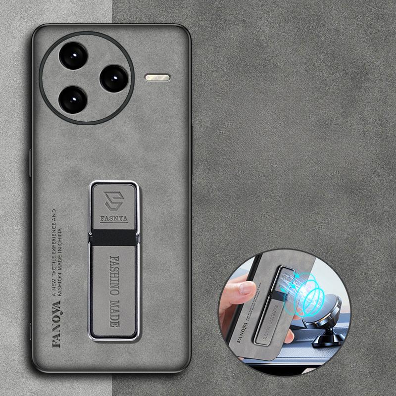 

Для Redmi K80 Pro K 80 Skinsheep кожаный чехол для камеры противоударный бронированный чехол для Xiaomi Redmi K80Pro матовый бампер магнитный держатель подставка защитный чехол Redmi K80 Pro серый