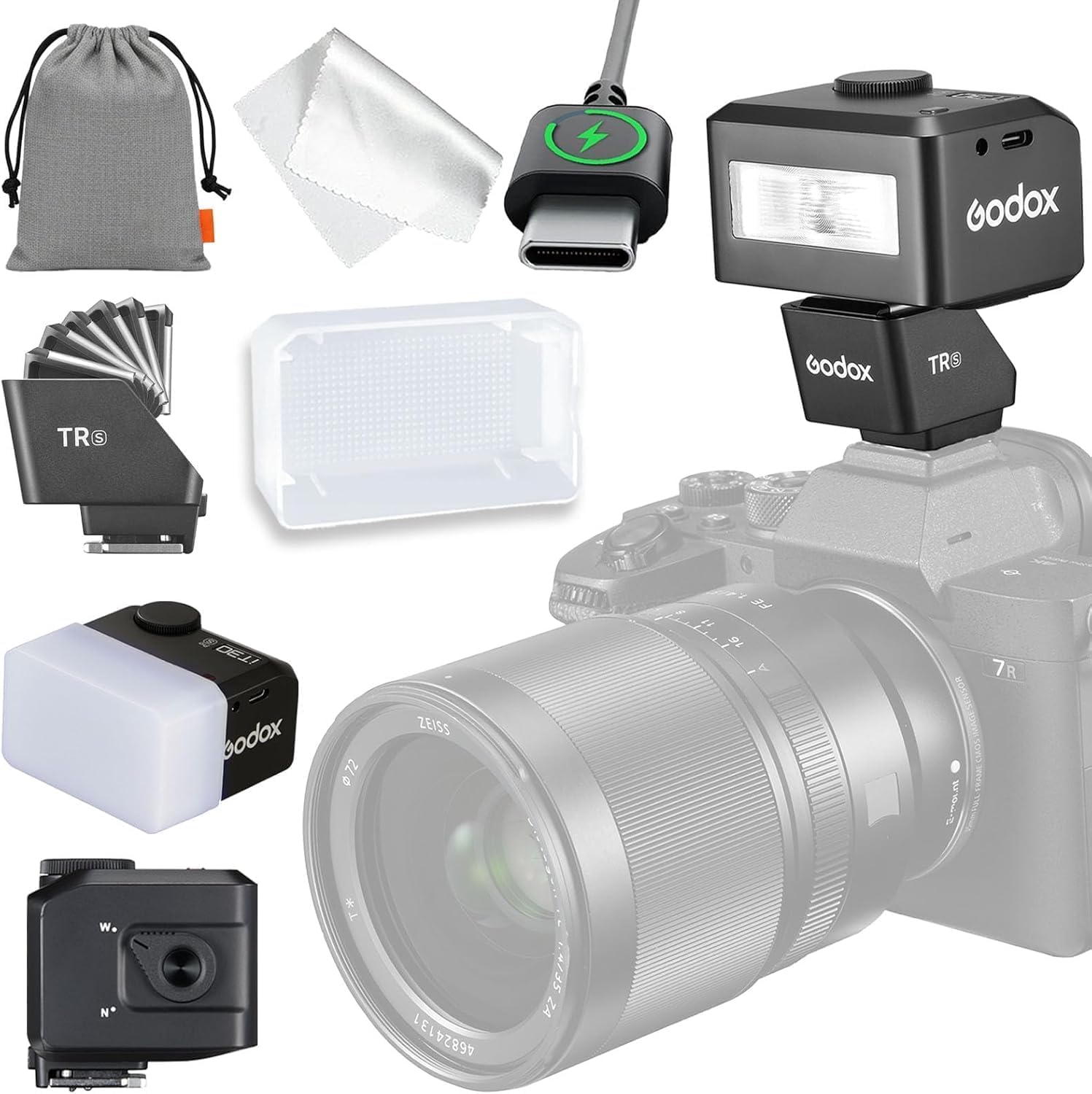 Мини-вспышка Godox TTL с горячим башмаком Godox TTL, синхронизация по беспроводному протоколу X, литиевый аккумулятор, до 560 вспышек, легкая, идеальна для и улицы IT30PRO-S