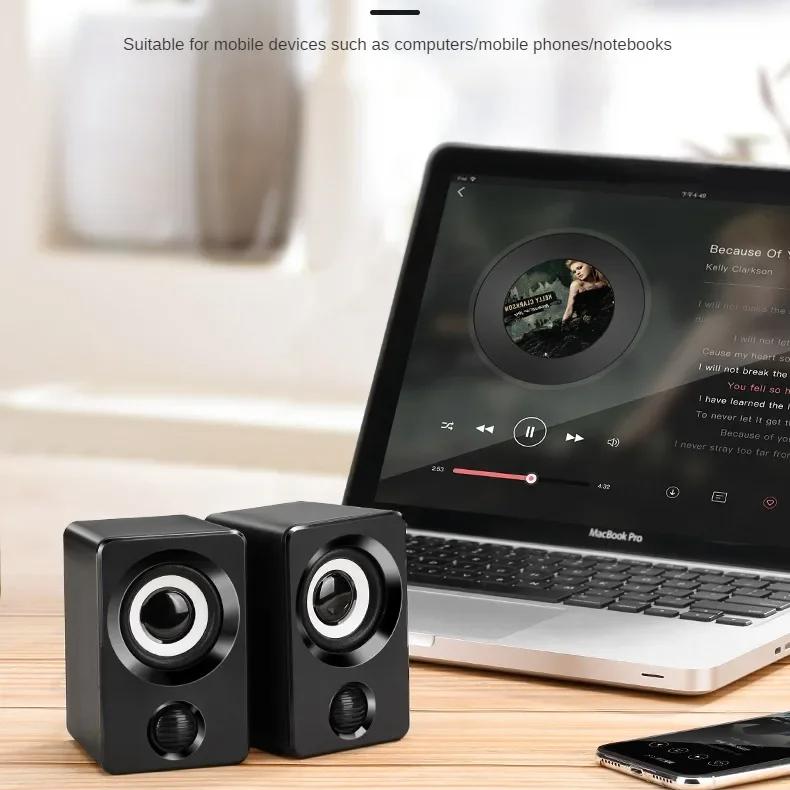 Mini Bluetooth Computer Speaker USB Wired Speakers Universal Stereo Sound Surround Portable for PC Desktop Laptop Stereo Portable Living