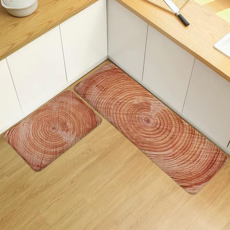 1/2 STUKS Houtnerf Keuken Vloermat Woondecoratie Antislip Lange Strip Kristalfluweel Tapijt Hal Balkon Portiek Vloermat 40X60CM(1.3X2FT