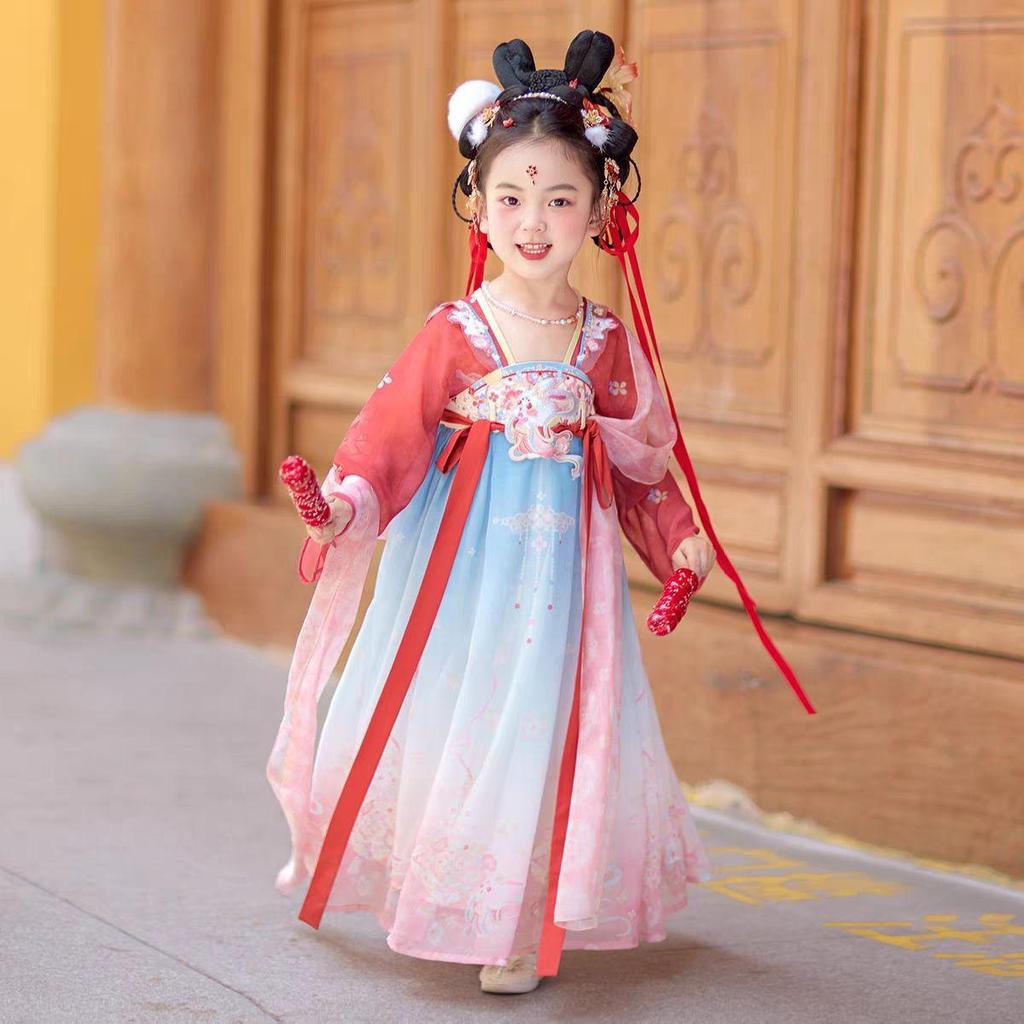 Spring & Autumn 2025 Hanfu for Girls: Princess-Inspired Tang Dynasty Dress