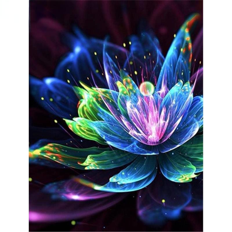 5D DIY Diamond Painting Purple Scenery Girl Art Diamond Embroidery Cross Stitch Kit Full Rhinestone Mosaic Home Decor
