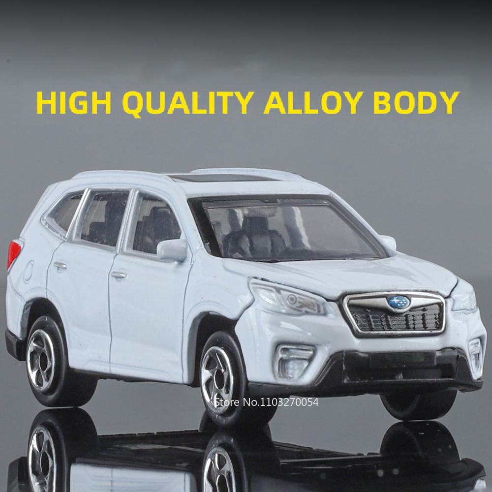 1:64 Scale Forester  Cars Model Diecast Alloy Toys Birthday Advanced Ornament Four Wheel Suspension Rubber Tire Vehice Gifts