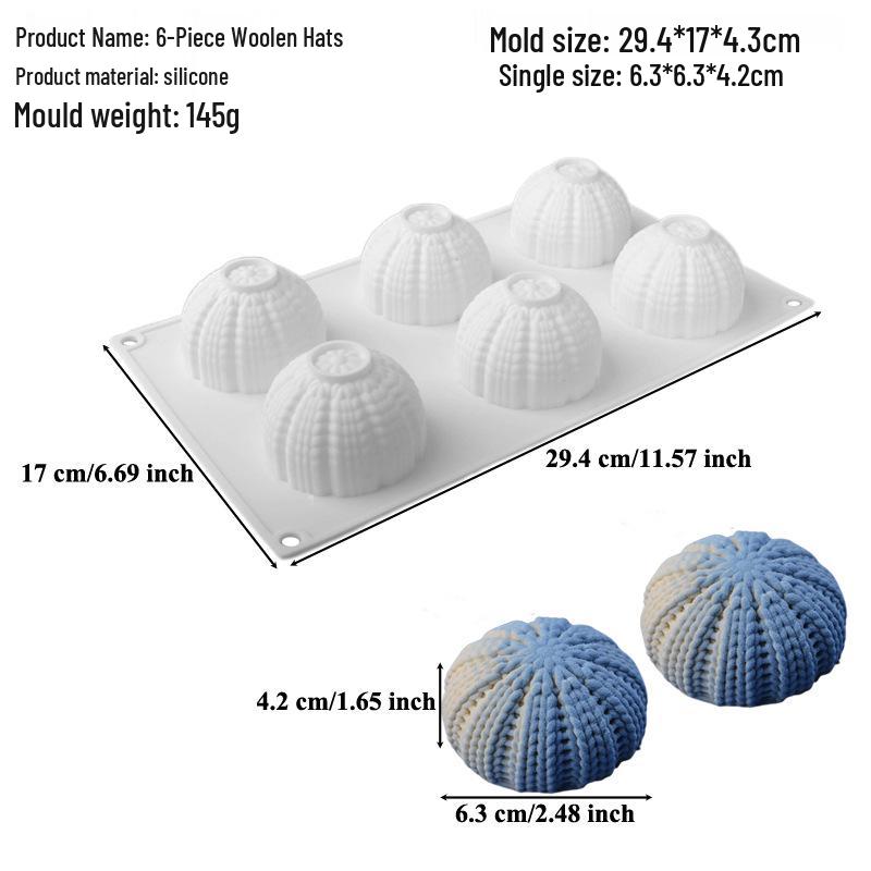 Shenhong Christmas Silicone Mold: 6-Cavity Tree & Santa Decorations for Mousse Cake and Chocolate Baking