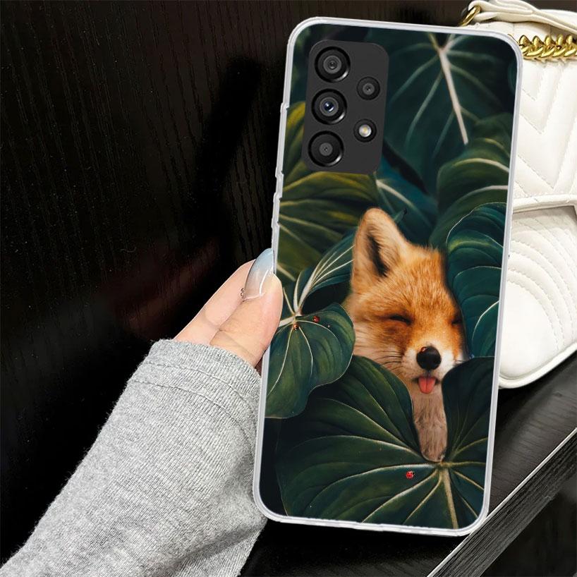 Animal Fox Case for Samsung Galaxy A52 A42 A32 A22 A12 A51 A50 A02S Phone Cover A41 A31 A21S A40 A30S A20E A10S A71