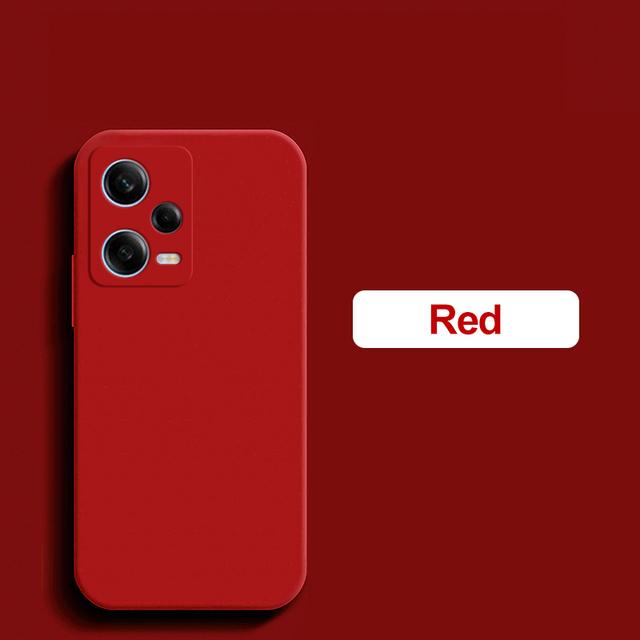 

Квадратный чехол из жидкого силикона для Xiaomi Redmi Note 12 Turbo Note12 Pro Plus 5G RedmiNote12ProPlus красный