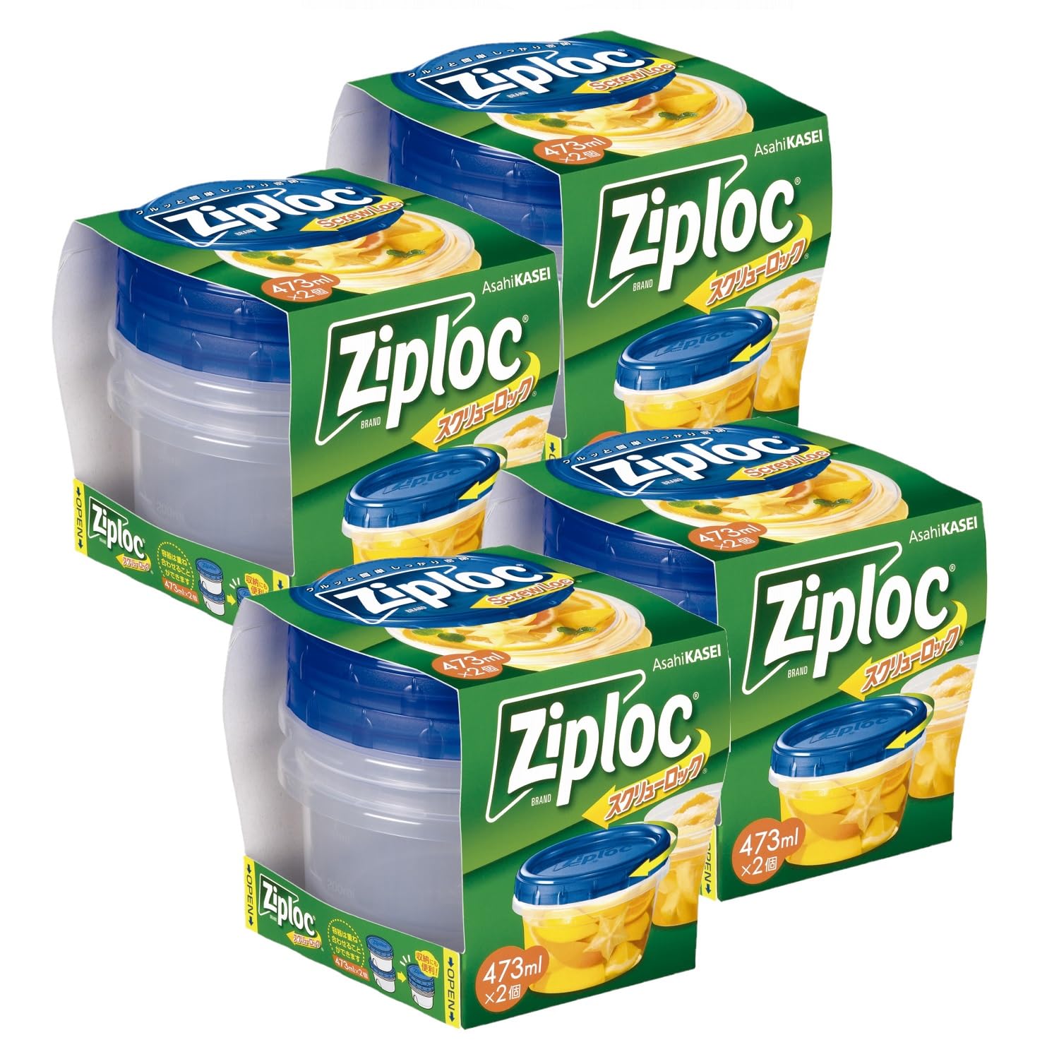 Ziploc Screw Lock 473ml x 4 Bulk PurchaseZiploc (2 pieces)