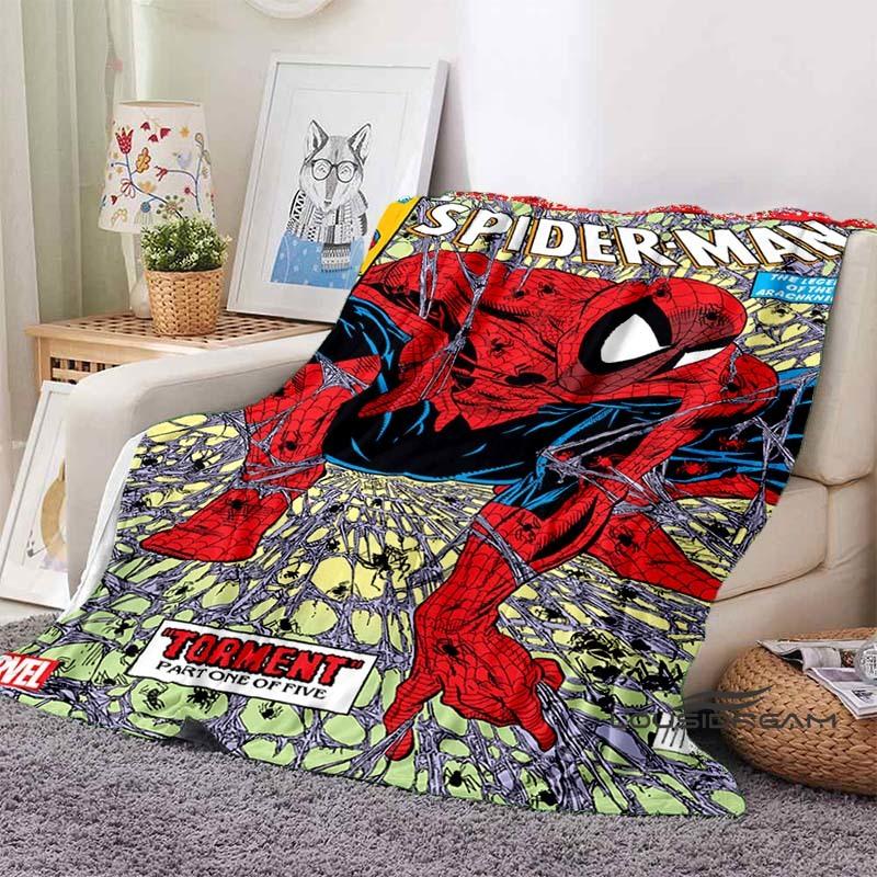2026 New Cartoon Spider-Man Blanket - Soft, warm, perfect for naps, sofas, offices, beds, and camping - A gift choice for all se