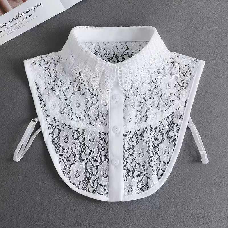 Girls' Lace Stand-Up Frill Collar: Autumn & Winter Versatile Decorative Shirt Layer 