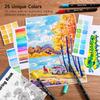 Shuttle Art Watercolor Brush Pen 25 Twin Marker Set with Brush and Extra Fine Includes 1 Coloring Perfect for Picture and Art Supplies with Case Set,
