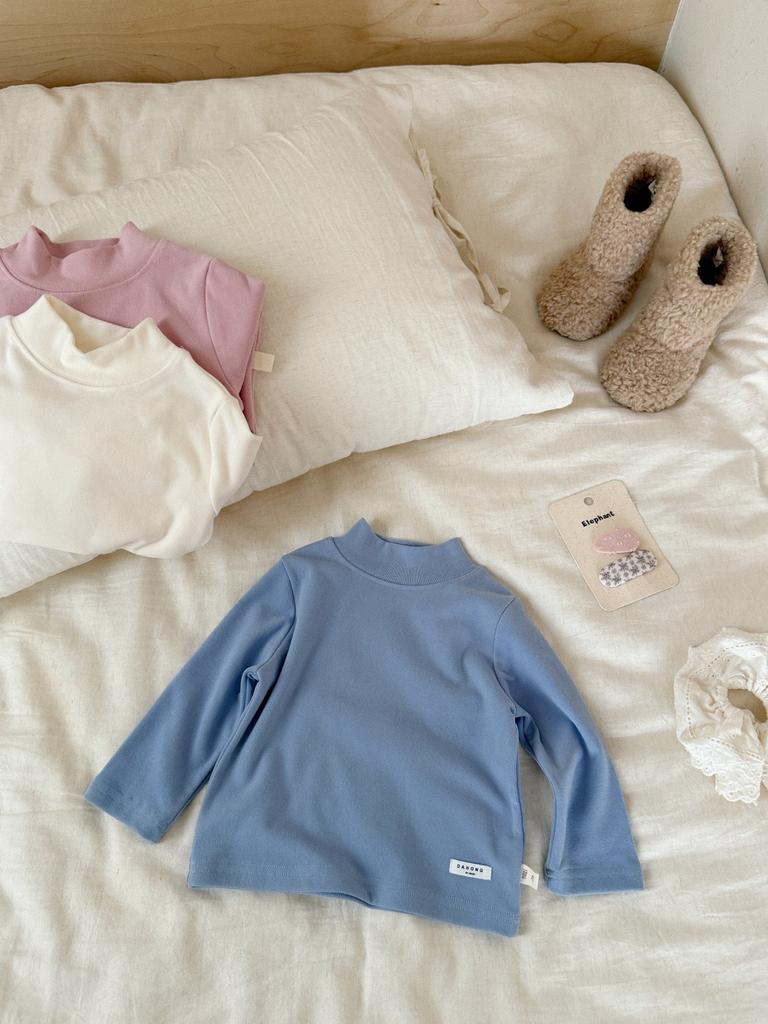Children's clothing new autumn and winter children's clothing baby clothes boys and girls semi-turtleneck bottoming shirt