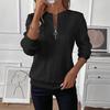 2024 Women's Quilted Zipper Pullover Hoodie - Four-in-One Casual Design