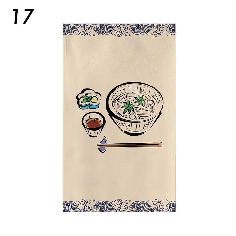 Japanese Style Door Head Half-curtain Noren Cuisine Izakaya Sashimi Seafood Restaurant Decor Short Curtains Kitchen Partition