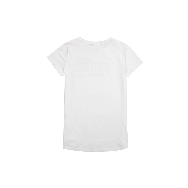 Puma Logo Short Sleeve T-Shirt Women Tops White 671603-02