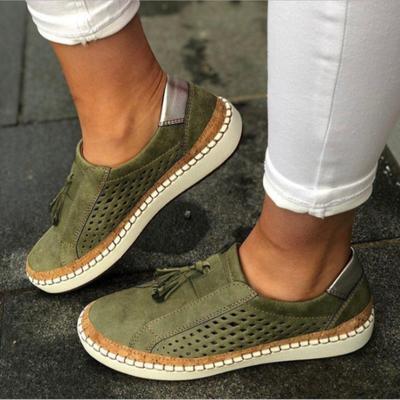 Damen Freizeitschuhe, Vier-Jahreszeiten Slipper, Loafer, Quasten Lochschuhe