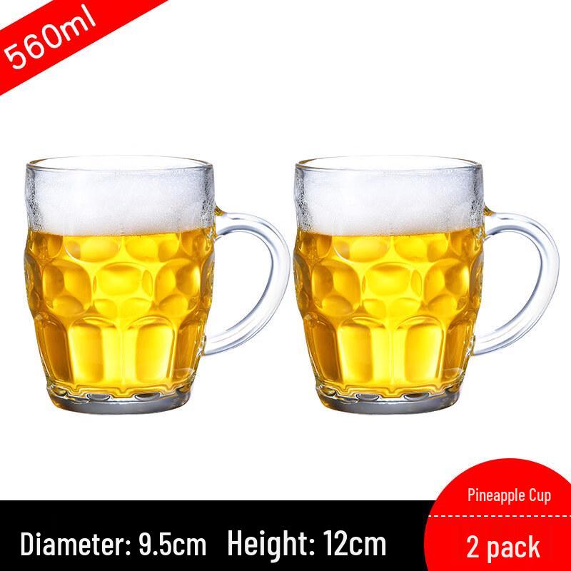 ZISIZ Glass Drinking Mug with Handle