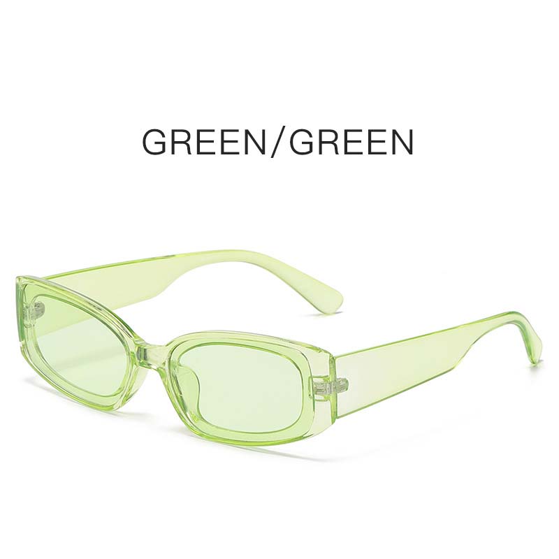 Rectangle Sunglasses Women Luxury Small Frame Glasses for Men Vintage Square Cat Eye Jelly Color Oculos De Sol Feminino
