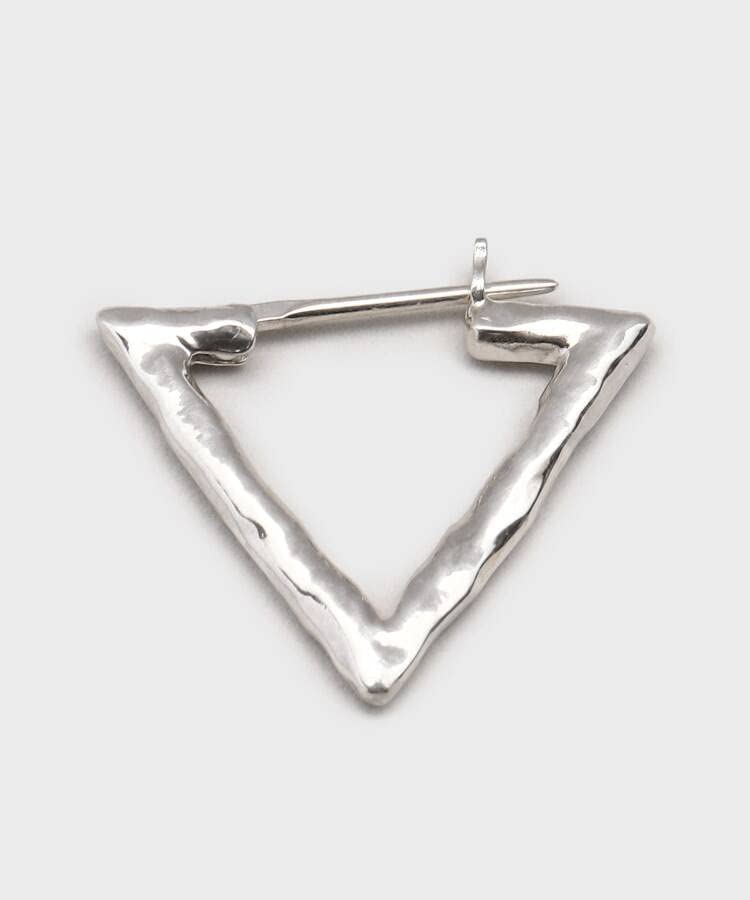 Takeo Kikuchi Triangle Hoop Silver Earrings In Silver 00 Men's (Made Japan) G8701305, (006) (Free)