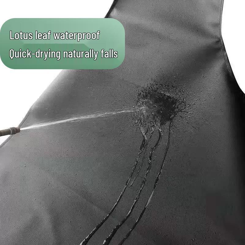 Waterproof and Oil-Proof Thickened Leather Apron for Labor Protection, Fresh Food Handling, or Canteen Use