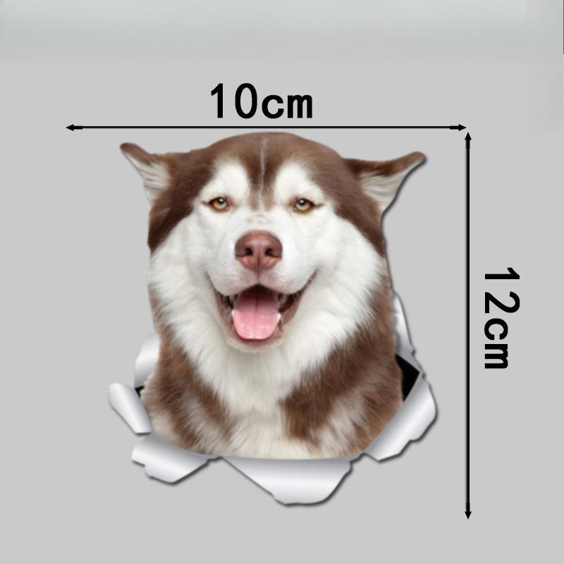 3D Sticker Scratches Sticker Realistic Puppy Decorative Sticker Car Electric Car Body Laptop Refrigerator Toilet Sticker