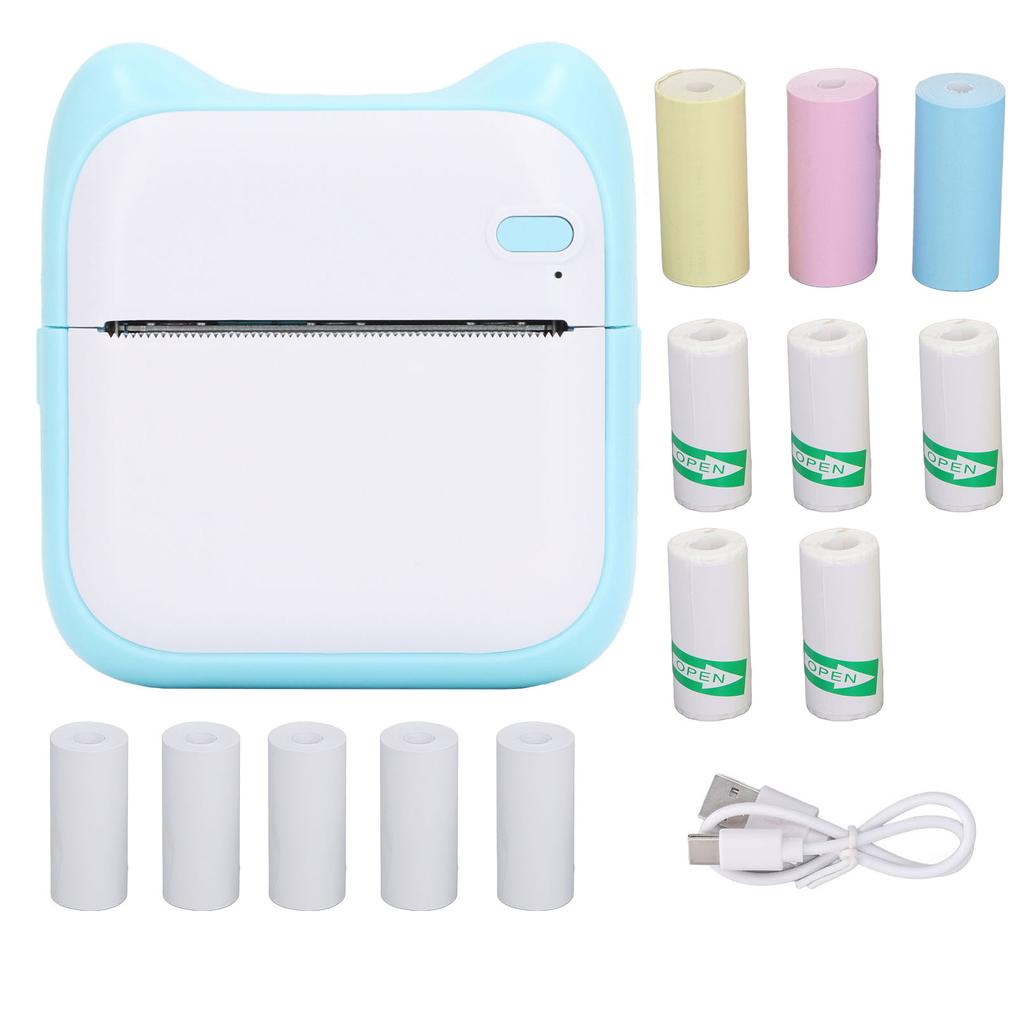 Mini Thermal Printer HD Clear 200dpi Printing BT Portable Printer for Students Photos Notes Pink