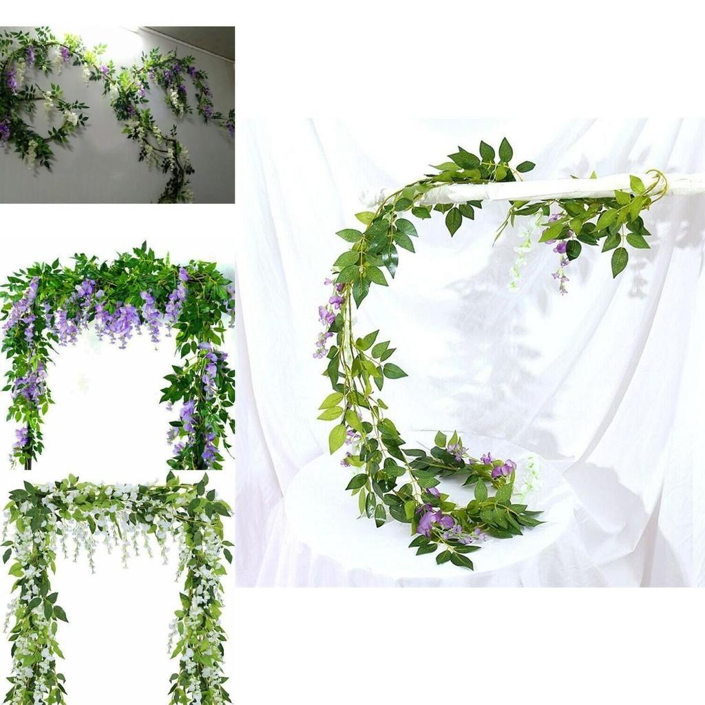 Beautifully Crafted 2x Artificial Wisteria Flower Vine With Vibrant Colors For Your Space