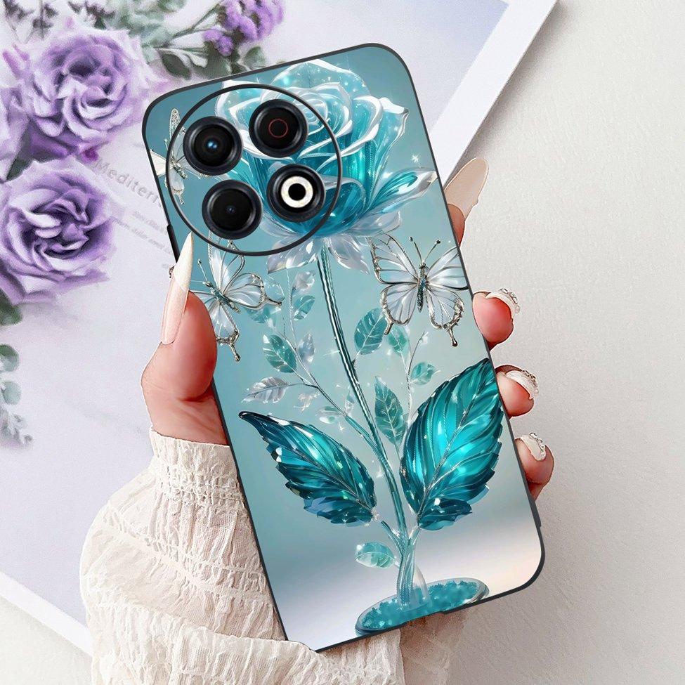 Voor Techno Spark 30 Pro 4G KL7 Cover Voor Tecno Spark 30 Pro 4G Hoesje Luxe Vlinder Liefde Mode Bloemen Cool Leeuw Schattig Geschilderd