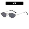 1PC diamond polygon small frame sunglasses  new metal sunglasses for fashion show minimalist women