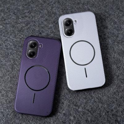 Minimalistyczne Magnetyczne Etui z Teksturą Włókna Węglowego do POCO X8 Pro X8 Pro F7 Max Redmi Turbo 5 5 Max Turbo4 Pro Bezramkowa Twarda Osłona