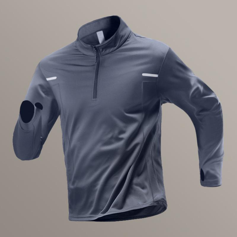 Мужской теплый быстросохнущий велюровый спортивный костюм Зимний топ с длинным рукавом для бега и фитнеса L 100-120 lbs 1070₽