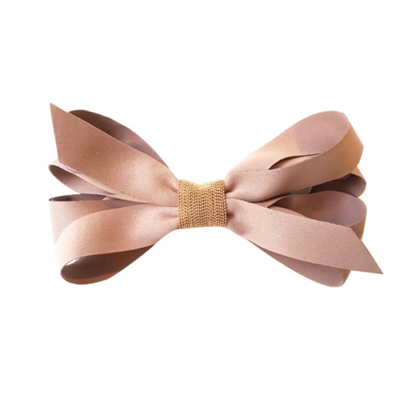 RACOHA Layered Beige Big Ribbon Hair Pin