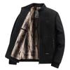 New Autumn and Winter Middle-aged Men's Clothing Fleece Thickened Chenille Jacket Dad Loose Stand-up Collar Jacket