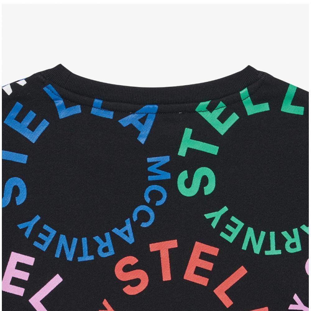 Stella Mccartney Tt4c30 Z1333 930mc Multicolor Round Logo Kids Sweatshirt