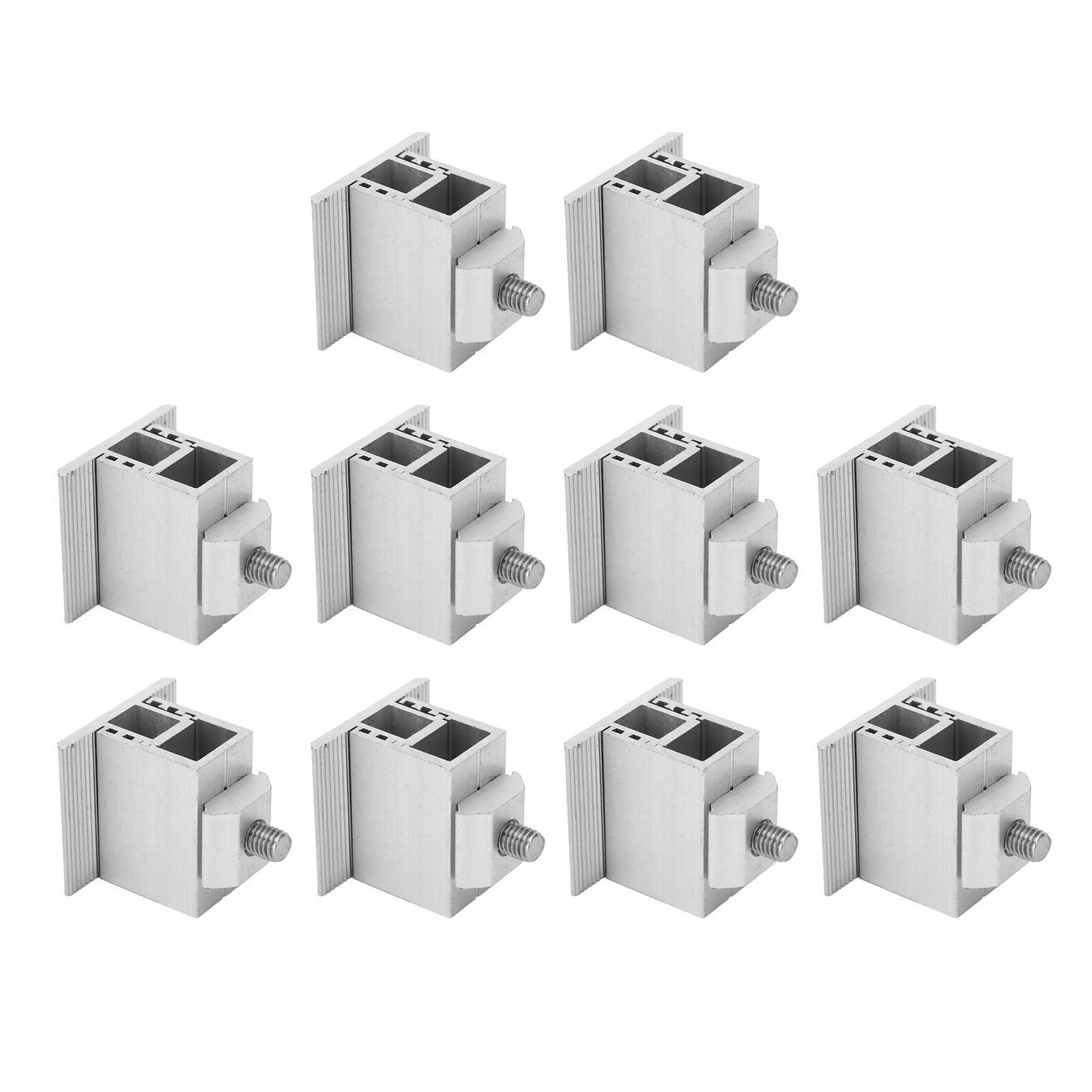 

10 шт. Регулируемый средний зажим для фотоэлектрической солнечной панели из алюминиевого сплава, монтажный кронштейн для фотоэлектрической солнечной панели