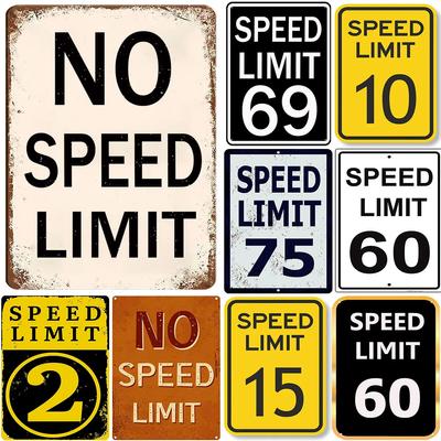 Vintage No Speed Limited Metal Tabelalar Posterler Plaka Duvar Dekoru Ev Barlar Garaj Kafe Kulüpler Publar Retro Posterler Plaka
