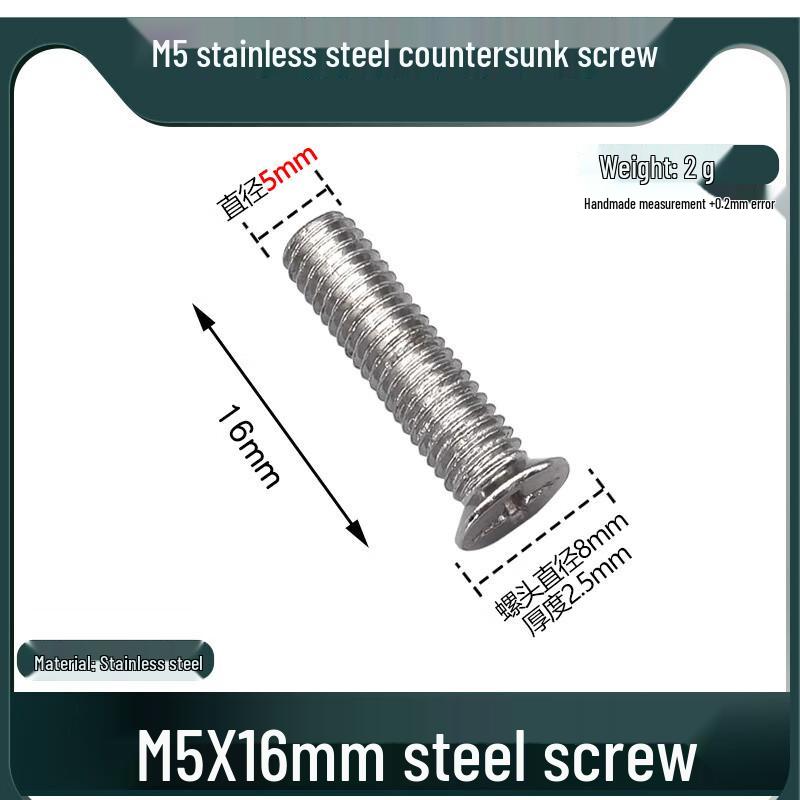 Shengbei Fingerprint Lock M5x25mm Countersunk Screws
