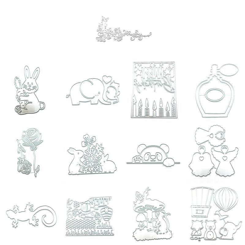 Carbon Steel Cutting Dies Handmade Crafts Projects Art Creation Supplies for Birthday Greeting Message Card