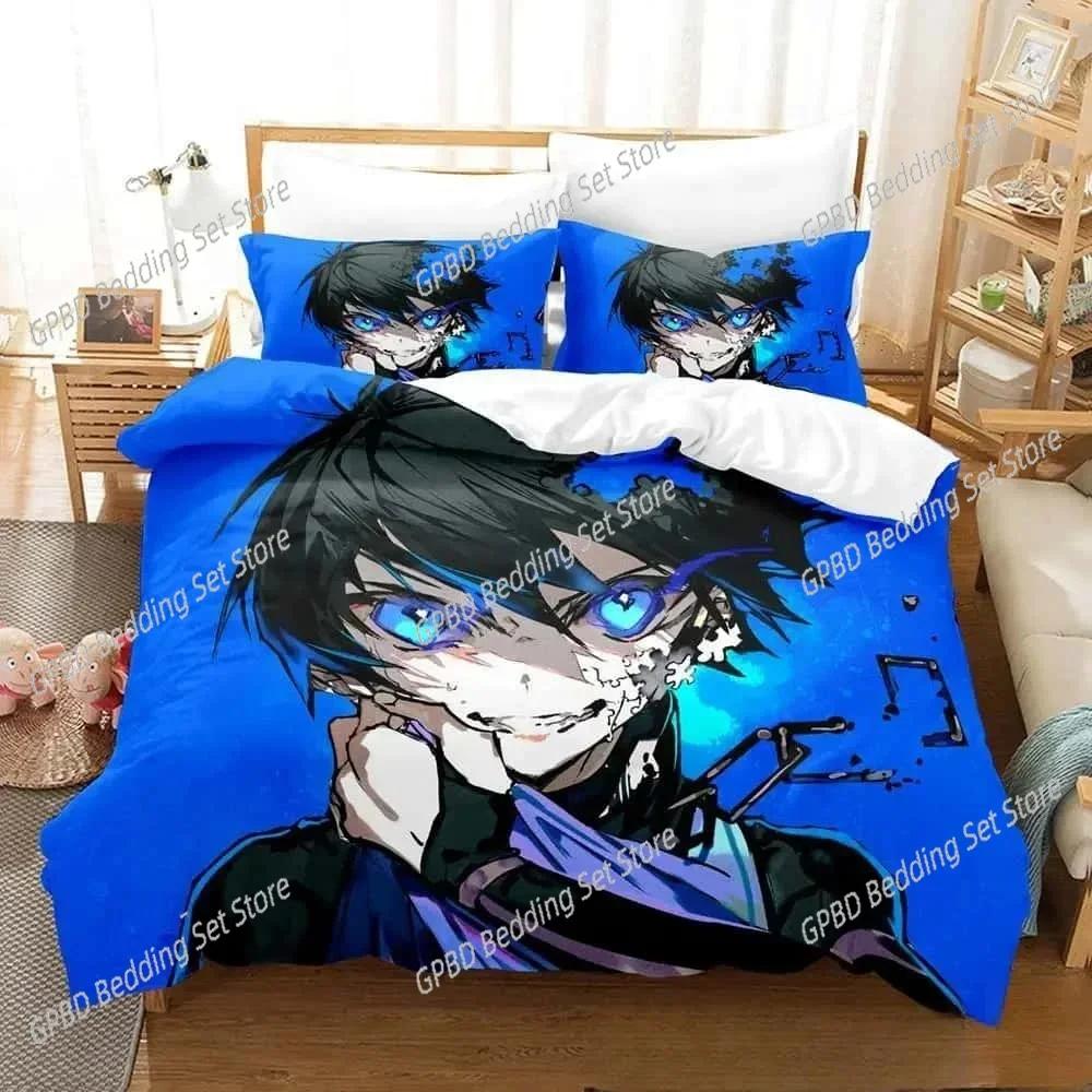 Fashion 3D Print Anime Blue Lock Comfortable Duvet Quilt Cover Pillowcase Bedding Set Children Bedroom Decoration Home Textile