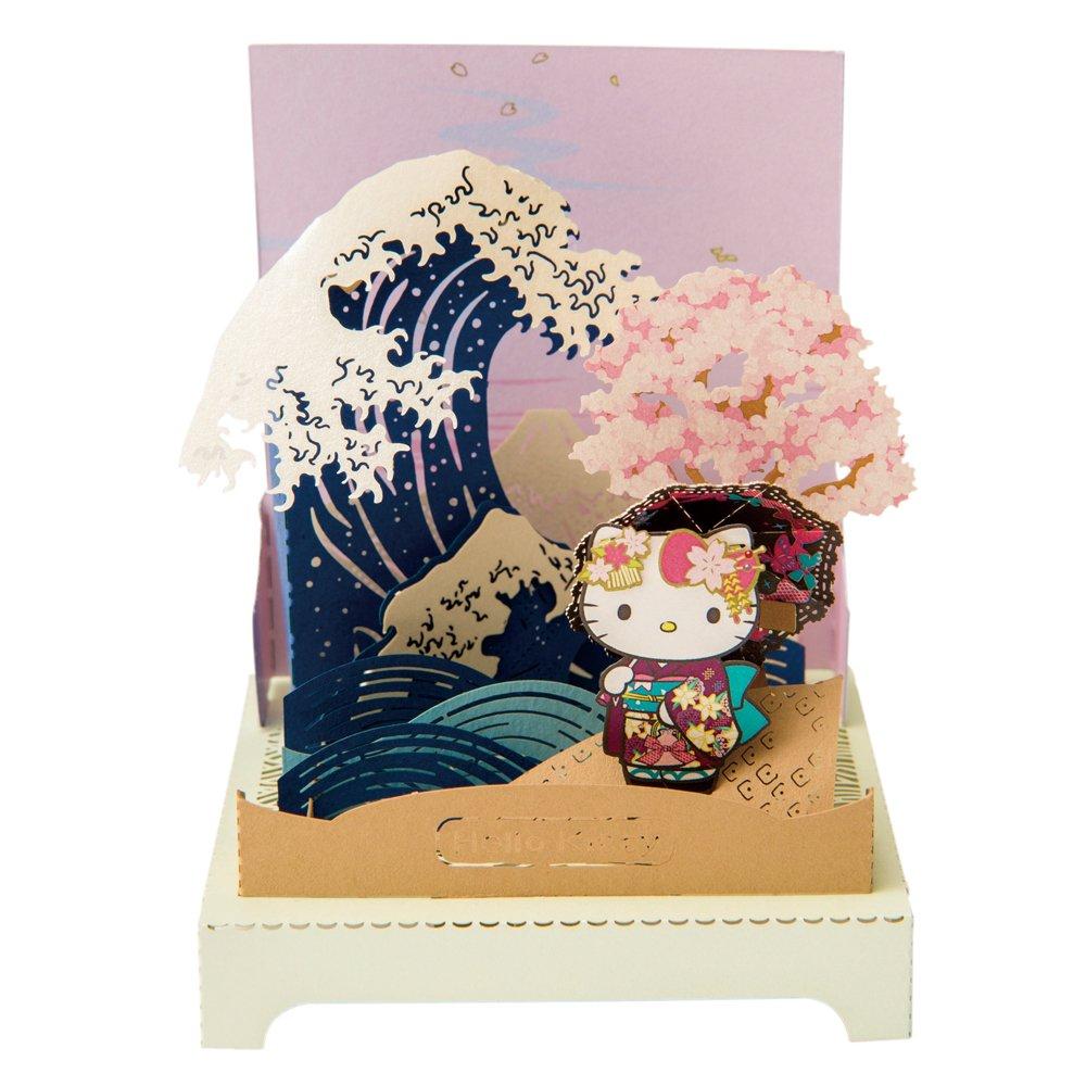 Kawada Postcard Hello Kitty Hokusai POC-01