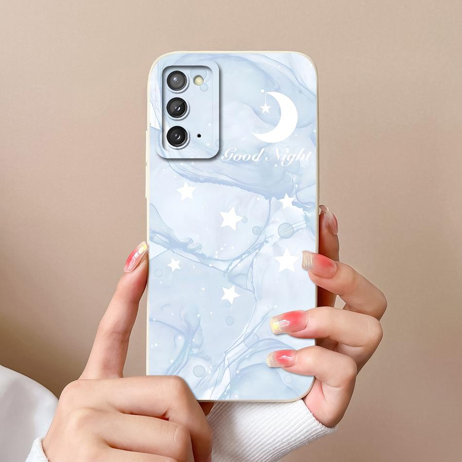 For Samsung Galaxy Note 20 Ultra Case Cute Anime Soft Liquid Silicone Back Cover For Samsung Note20 Ultra 20Ultra Phone Housing