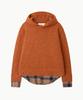 Leondi Blended Layer Hoodie Knit - Orange