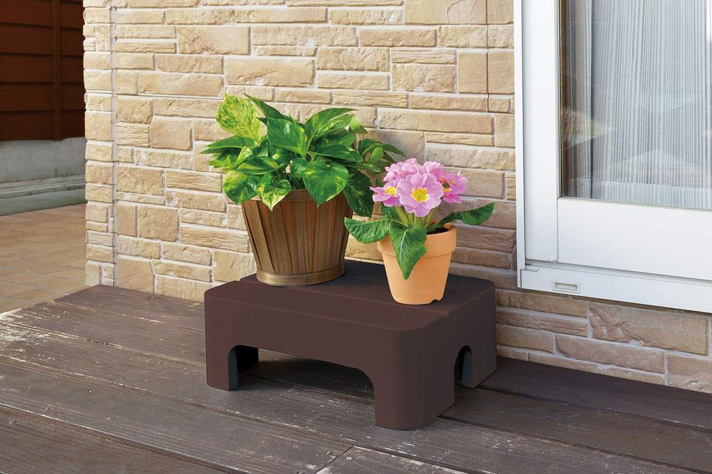 Liberty Corporation Style+ Step Stool, Brown, 14cm Tall, Made in Japan, LD-138