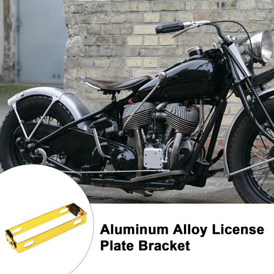 Universal Motorcycle License Plate Frame Adjustable Motorcycle Retrofit License Plate Rack Aluminum Alloy License Plate Bracket Motorcycle Accessories