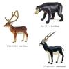 Colorata 3D Animal Encyclopedia Zoogeography Box Oriental Region Real Figure Set 12 Animals with Guide Book
