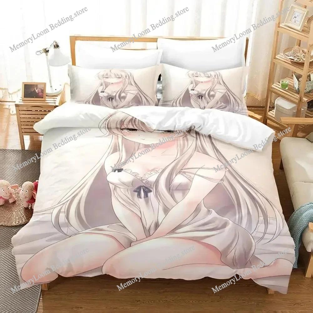 Yosuga no Sora Kasugano Cartoon Poster Sheets Quilt Covers Bedding Dormitory Sheets Bedding Set Soft Warm Bedding Set
