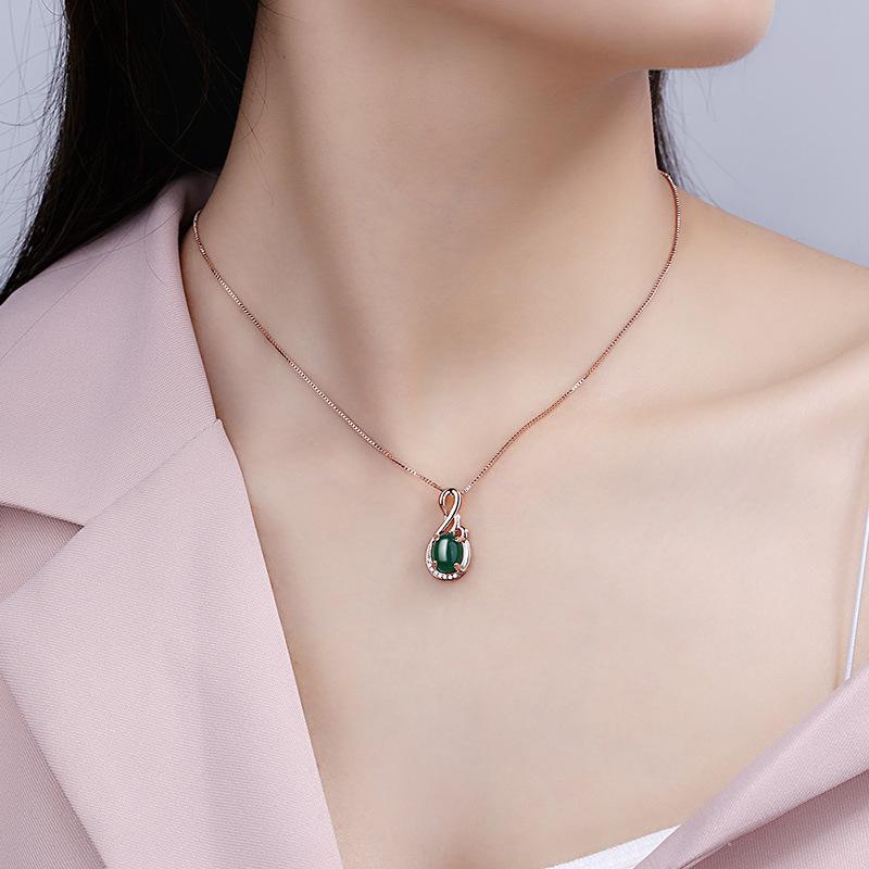 Jade Women's Jewelry Pendant Peacock Emerald Necklace Jade Pendant