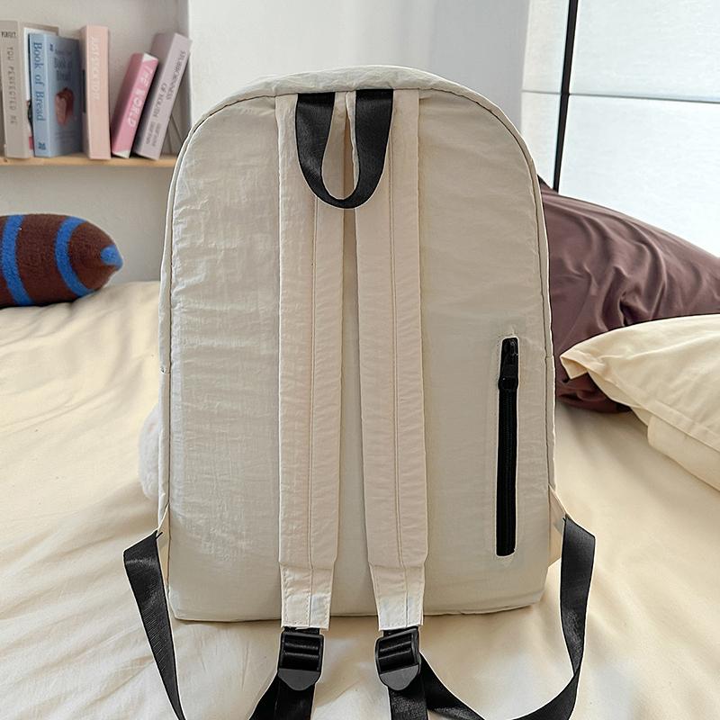 Women's Letter Backpack Junior High School Students Lightweight Schoolbag Large Capacity Backpack